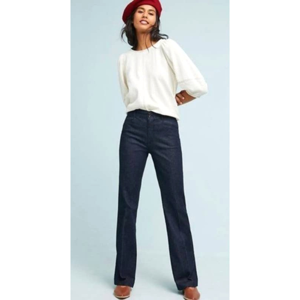 ANTHROPOLOGIE The Essential Trouser Denim 4